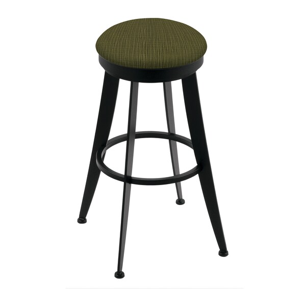 Laser 30" Swivel Bar Stool, Black Wrinkle, Graph Parrot Seat